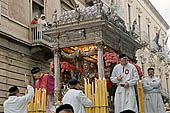 Festa di Sant Agata   procession of Devoti with the golden statue of the saint 